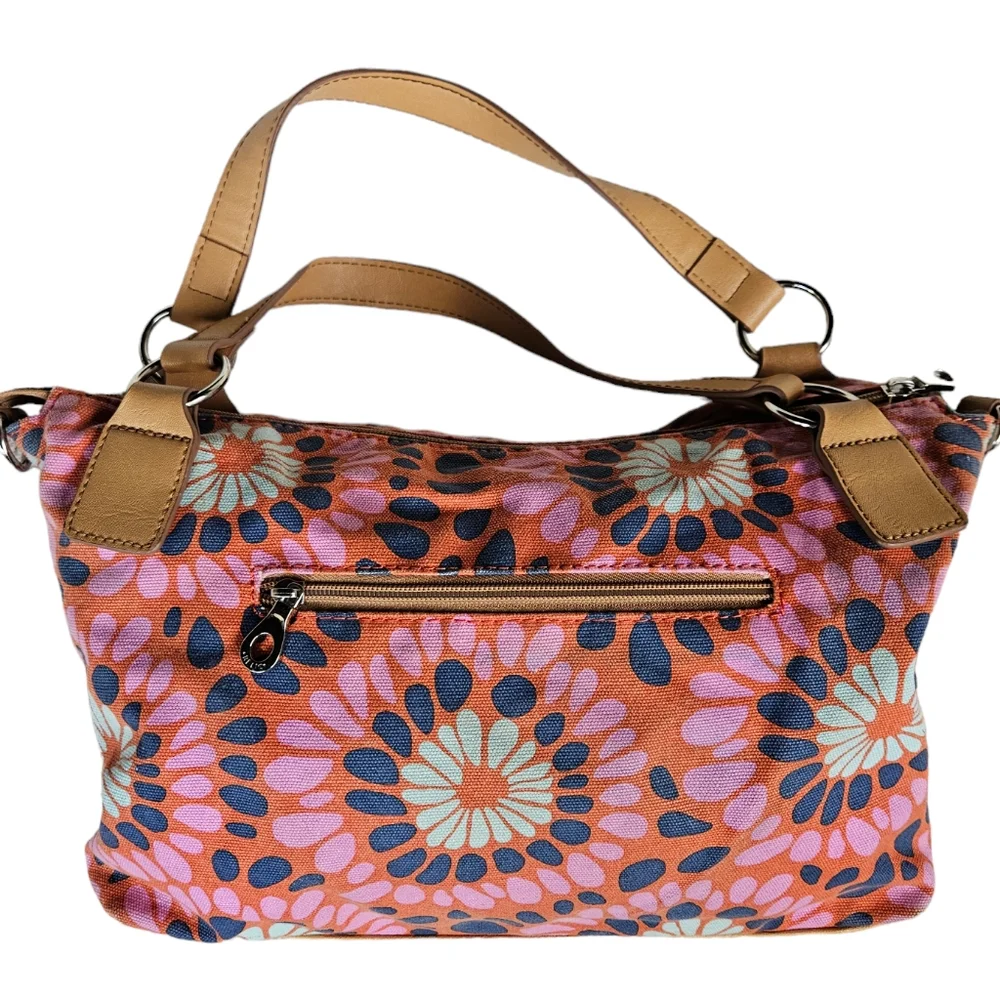 RELIC Pink Flower Power Canvas Shoulder Bag